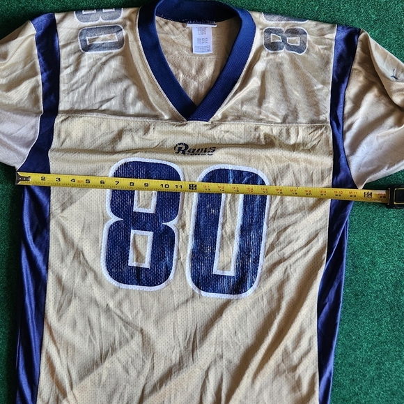 Rams Isaac Bruce Jersey Medium Puma Gold Vintage Los Angels St Louis Men Size L - Picture 9 of 12
